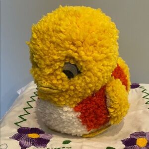 Yellow and Orange Plush duck vintage